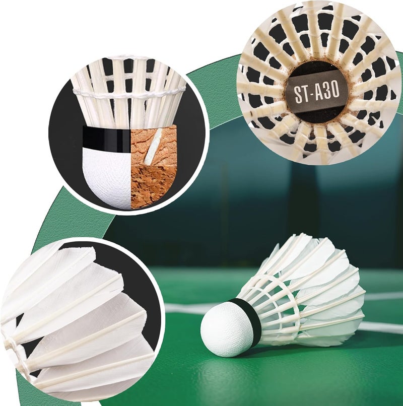 Senston A30 Badminton Shuttlecocks Sports Birdies Shuttlecock for Outdoor Indoor Sports Activities Badminton Birdies with High Stability and Durability Badminton Ball - Image 2